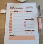 Pastel Ahenk Günlük Planlayıcı