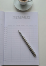 Aylık Haftalık Planlayıcı, A4, Karton Kapak, Amerikan Cilt, Prizma Desenli - Görsel 4